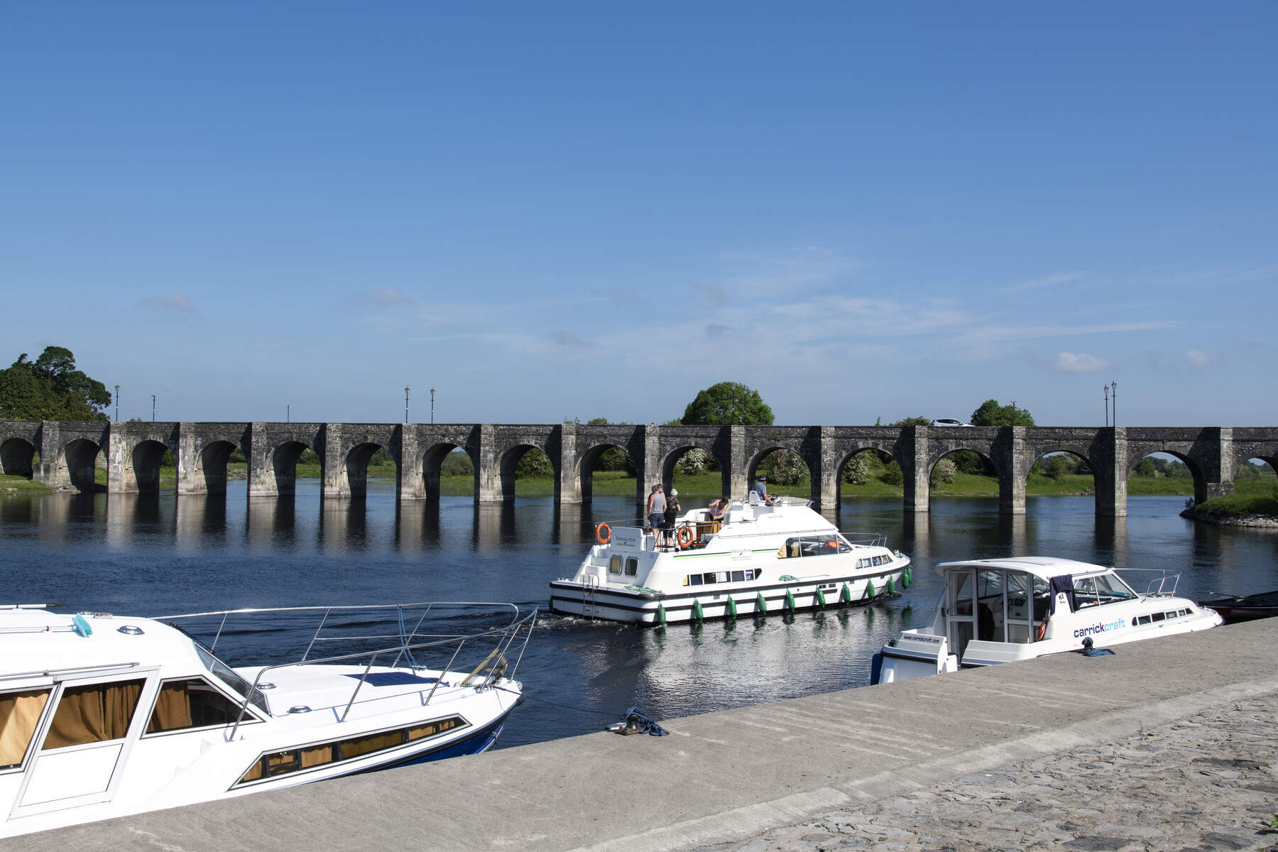 Boats moored near Shannon Bridge Co Offaly Web Size