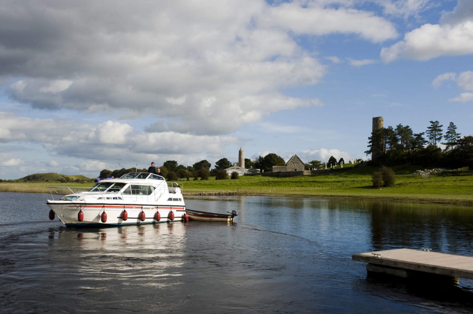 Cruiser near Clonmacnoise on the River Shannon Co Offaly 081009CH274 Web Size