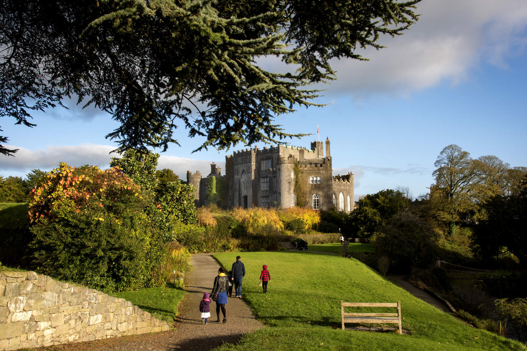 Family exploring the grounds of Birr Castle Gardens Science Centre Birr Co Offaly Web Size